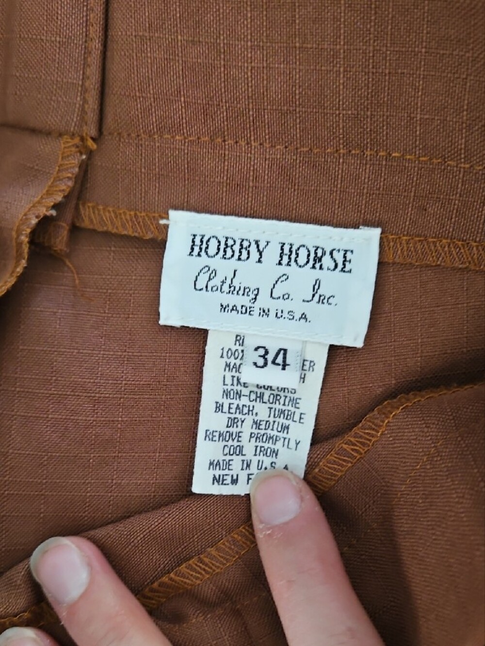 Womens Brown Showmanship Pants - Picture 3 of 3